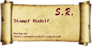 Stampf Rudolf névjegykártya