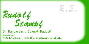 rudolf stampf business card